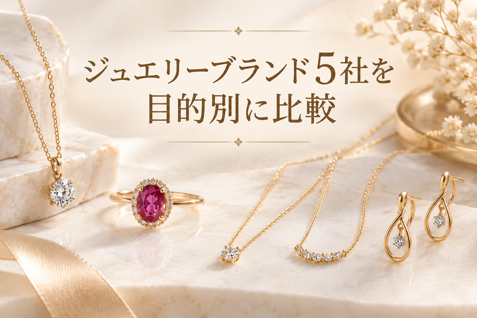 ジュエリーブランド5社を目的別に比較｜スワロフスキー・Bizoux・GARCIA・THE KISS・cui cui